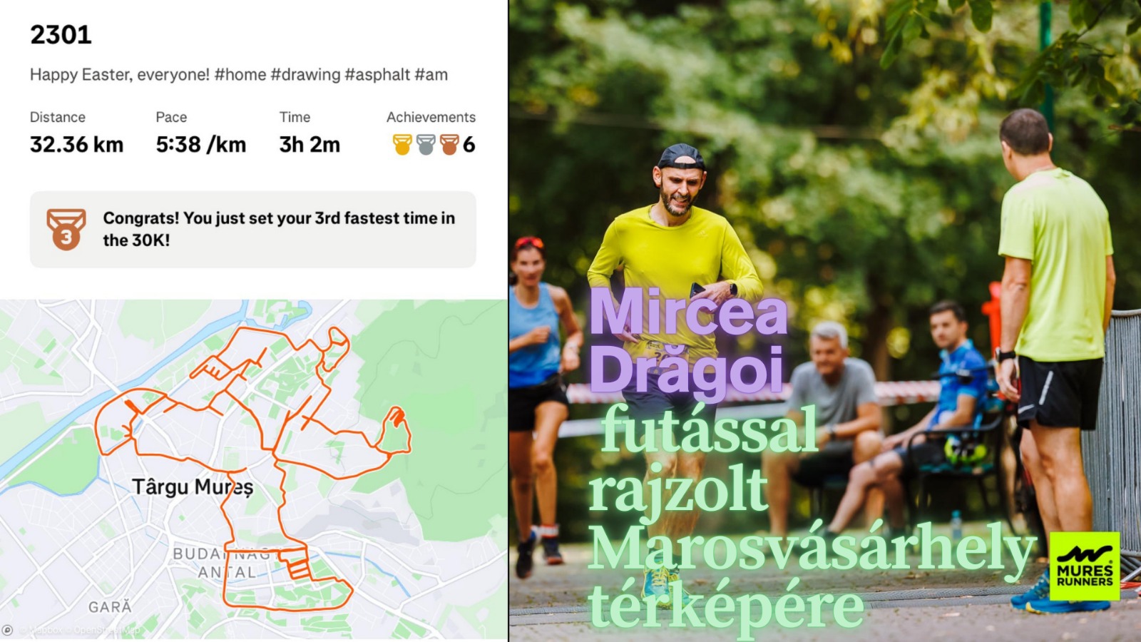 Mircea Drăgoi – Nem csak futott, rajzolt is közben Marosvásárhely térképére