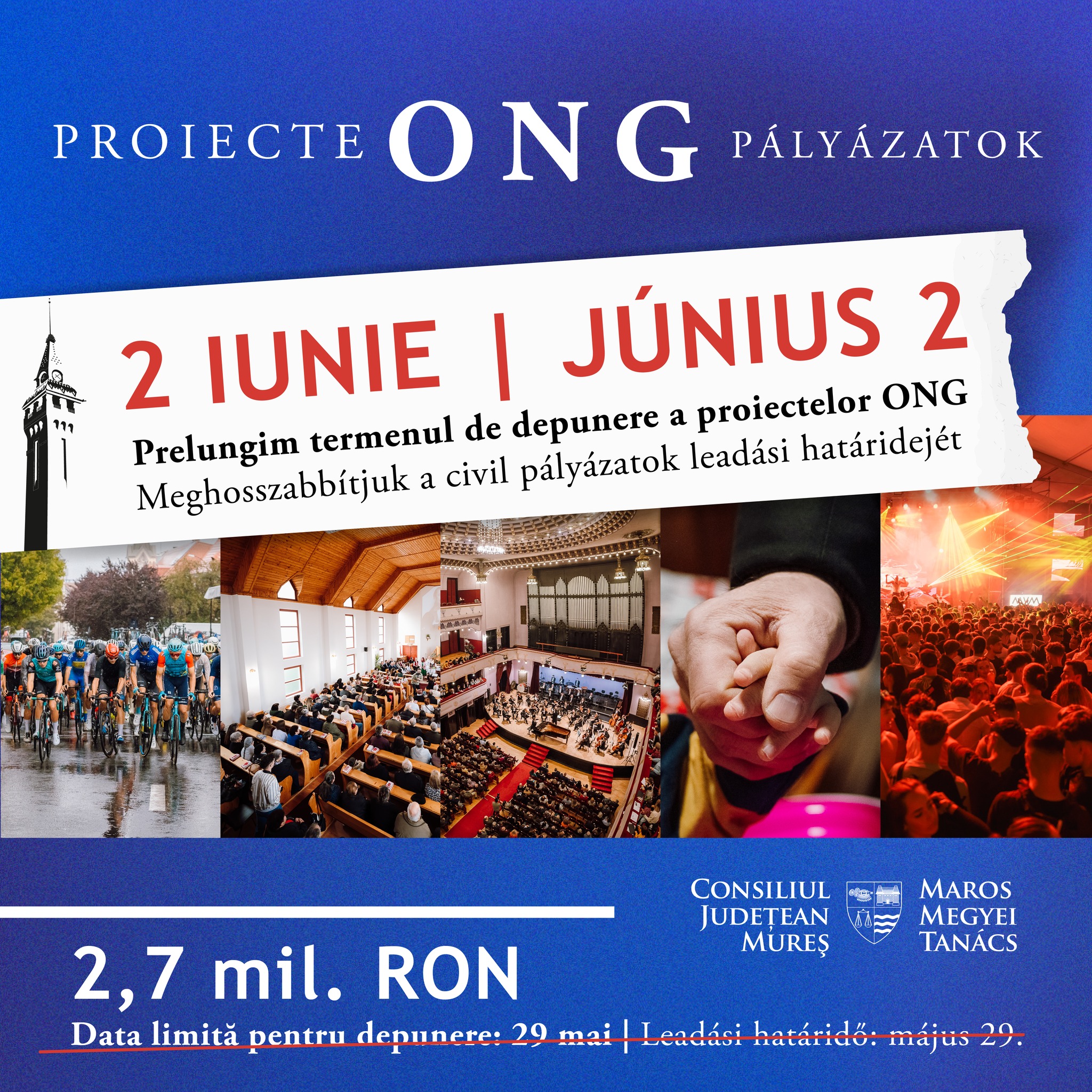 A Maros Megyei Tanács támogatja a civil szervezeteket: meghosszabították a pályázatok leadási határidejét