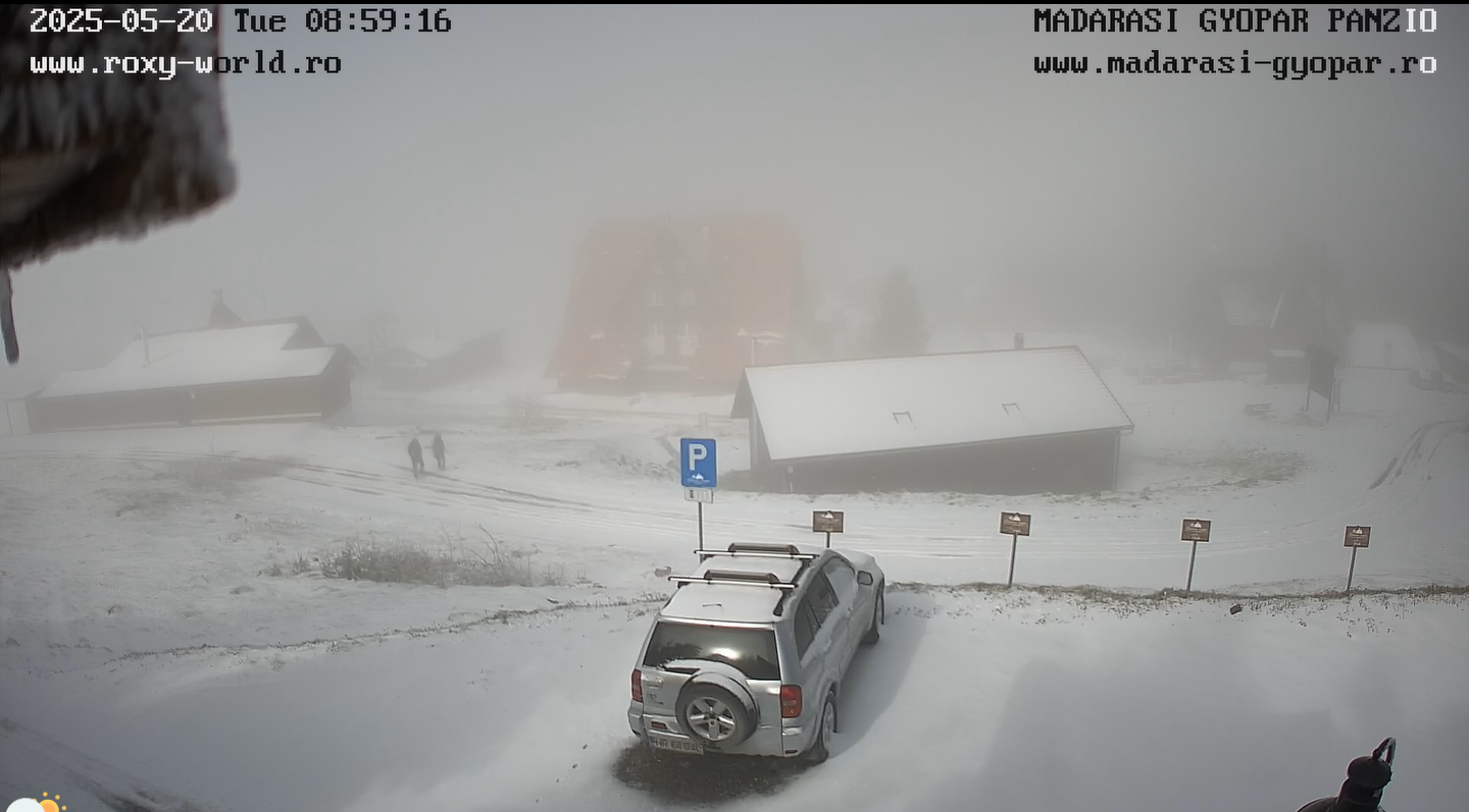 Májusi meglepetés: ismét havas reggelre ébredt a Madarasi Hargita