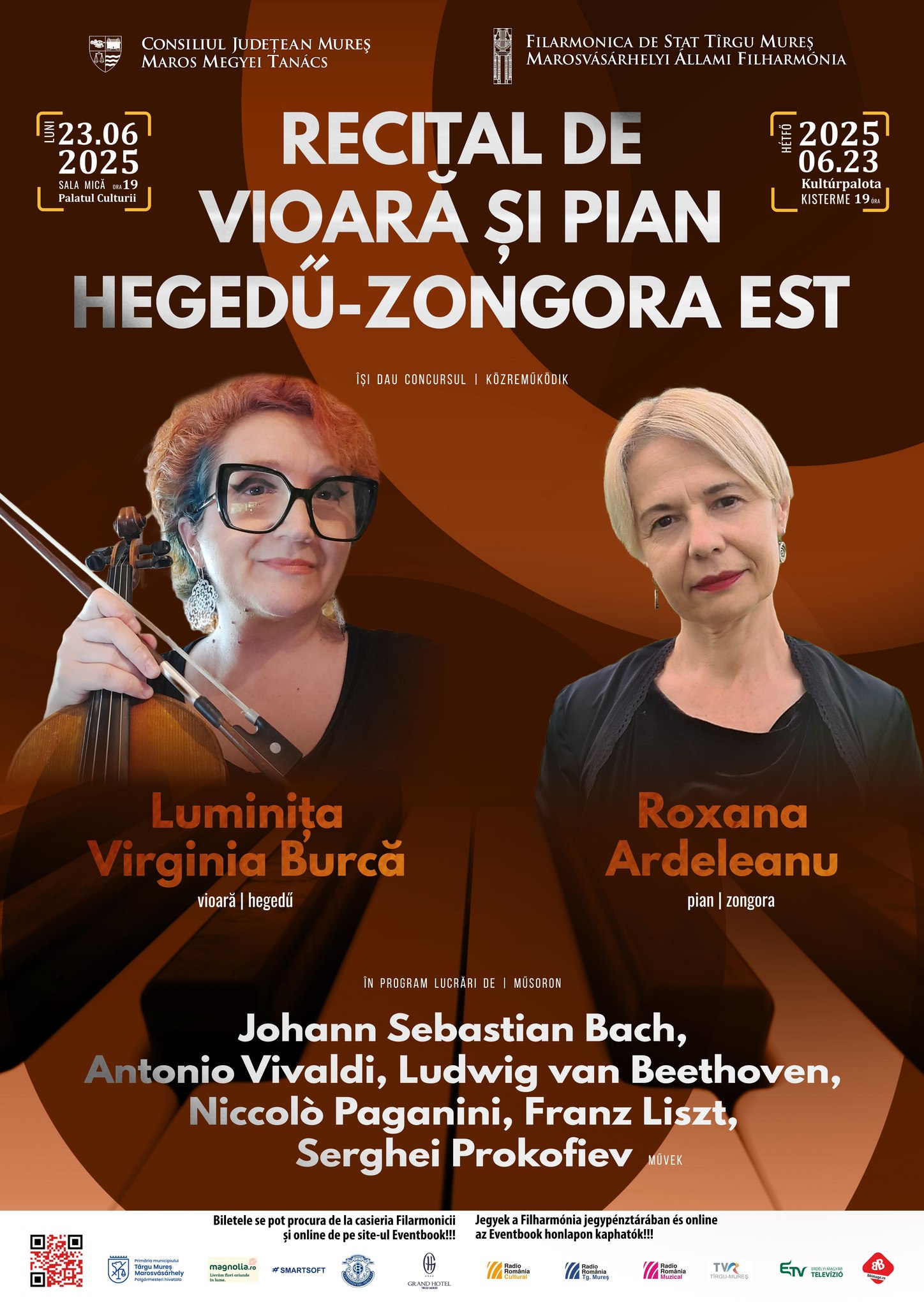 Hegedű és zongora párbeszéde a Kultúrpalotában – Kamarazenei est Marosvásárhelyen