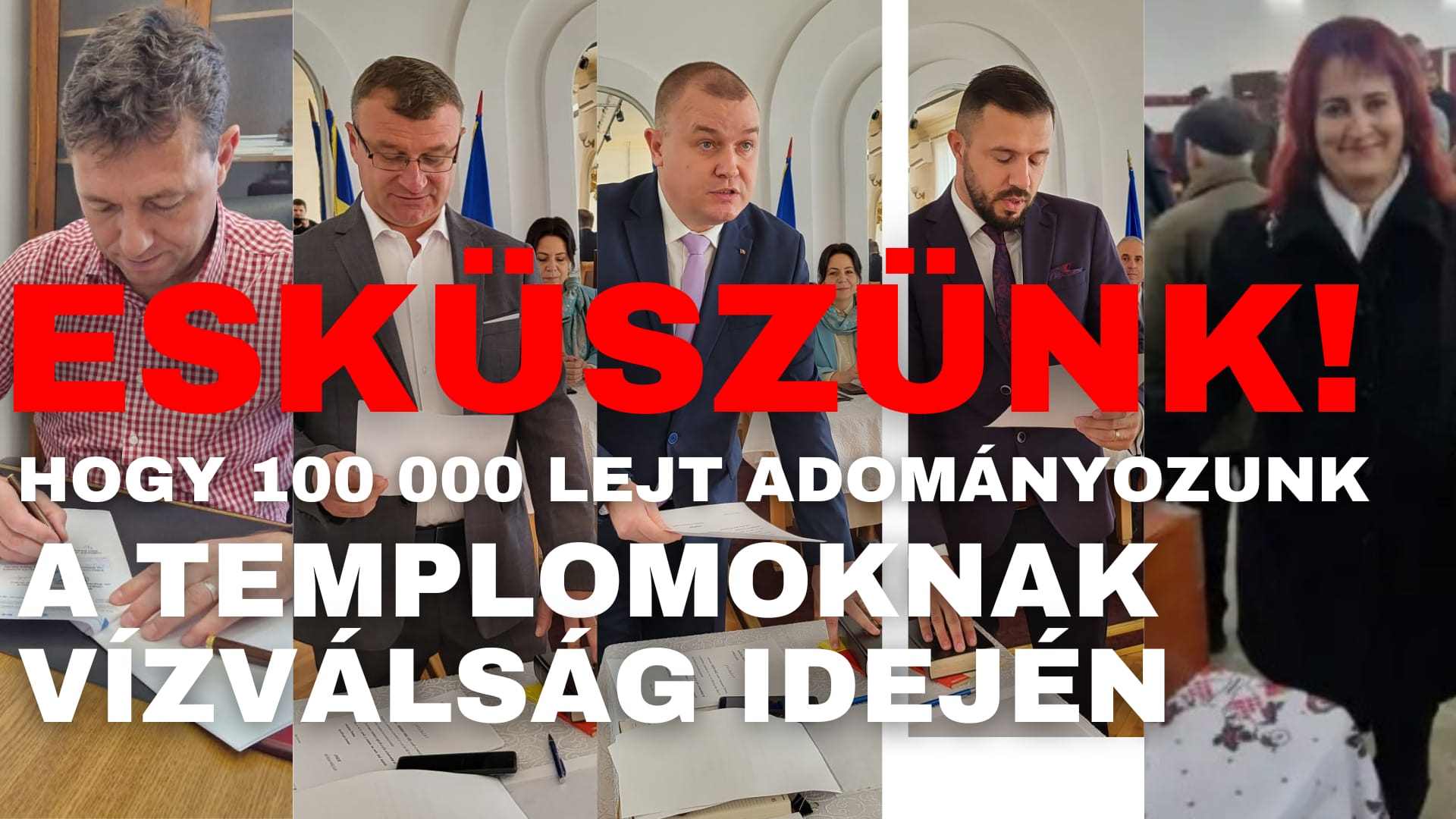 Ivóvízválság közepette 100.000 lejt szánnak az egyháznak Dicsőszentmártonban