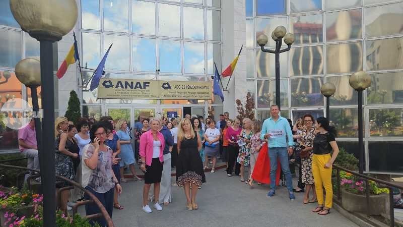  Spontán sztrájkba kezdtek hétfőn az ANAF alkalmazottai Marosvásárhelyen