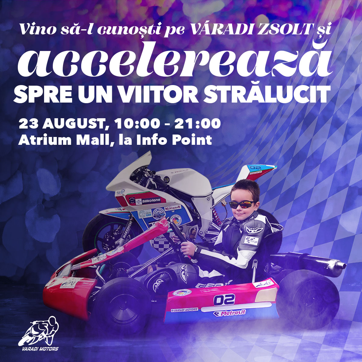 Motorsport-csodagyerek látogat Marosvásárhelyre – Találkozz Váradi Zsolttal, a 11 éves bajnokkal!