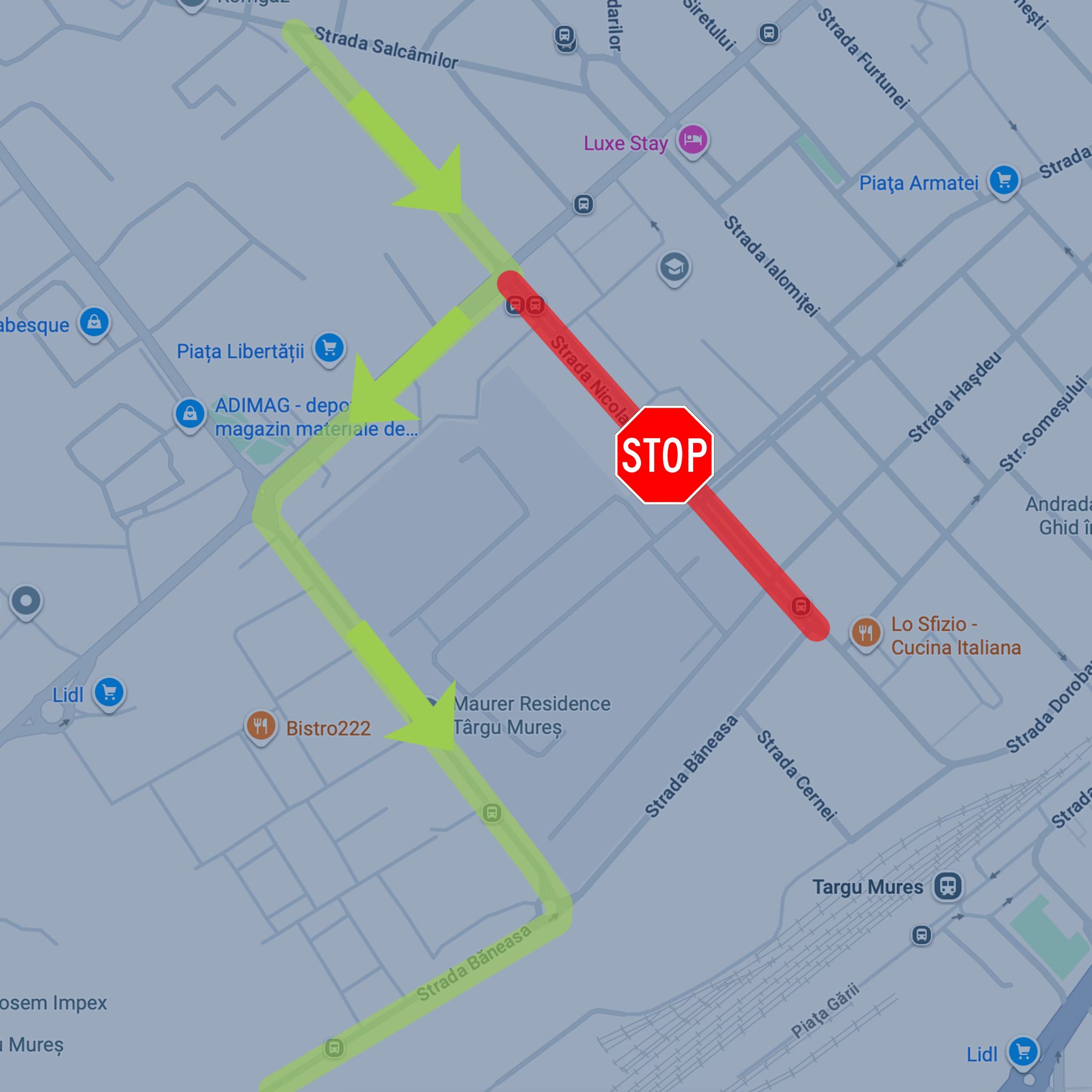 Útfelújítás miatt módosul két buszjárat útvonala Marosvásárhelyen