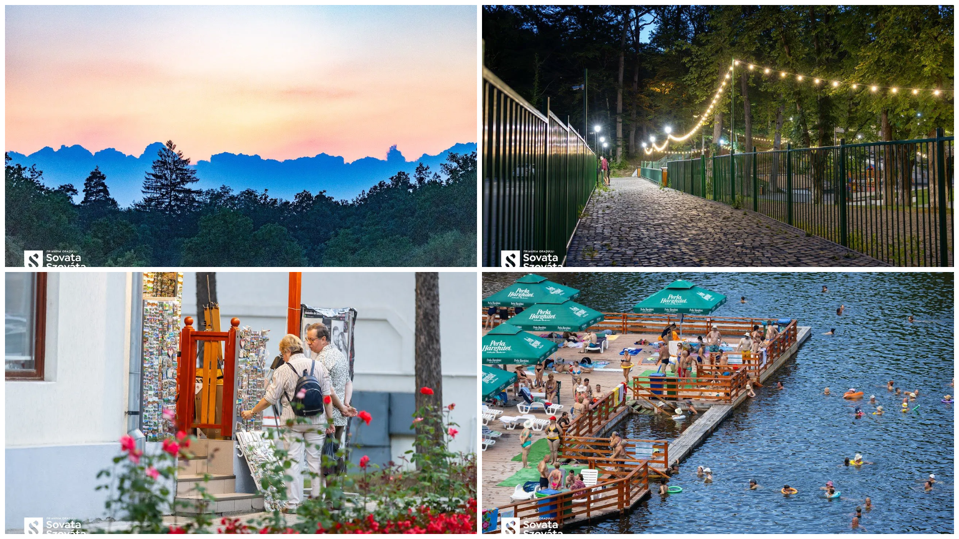 (Fotó) Nyári turistaforgalom Szovátán: a város minden évben megtelik élettel