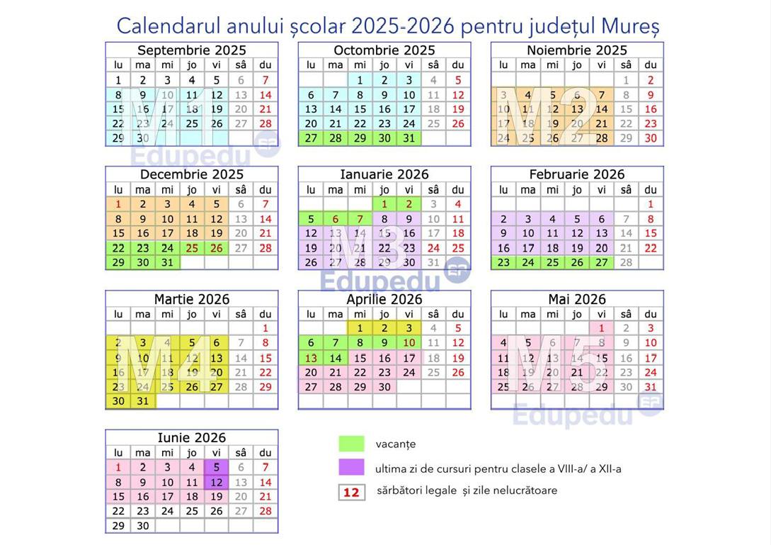 Így alakul a 2025–2026-os tanév szerkezete Maros megyében – ekkor lesznek a vakációk