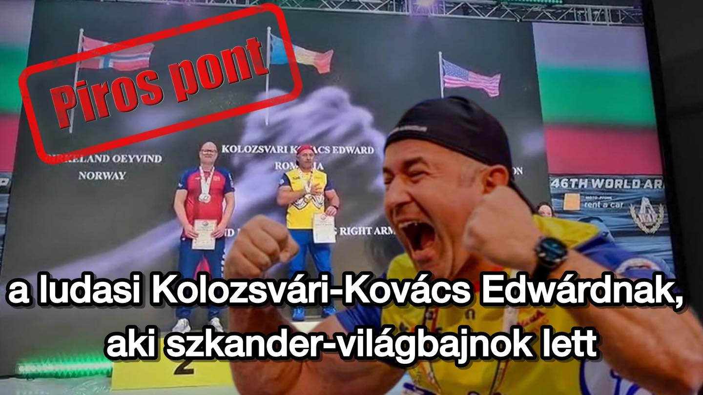 Piros pont a ludasi Kolozsvári-Kovács Edwárdnak, aki szkander-világbajnok lett