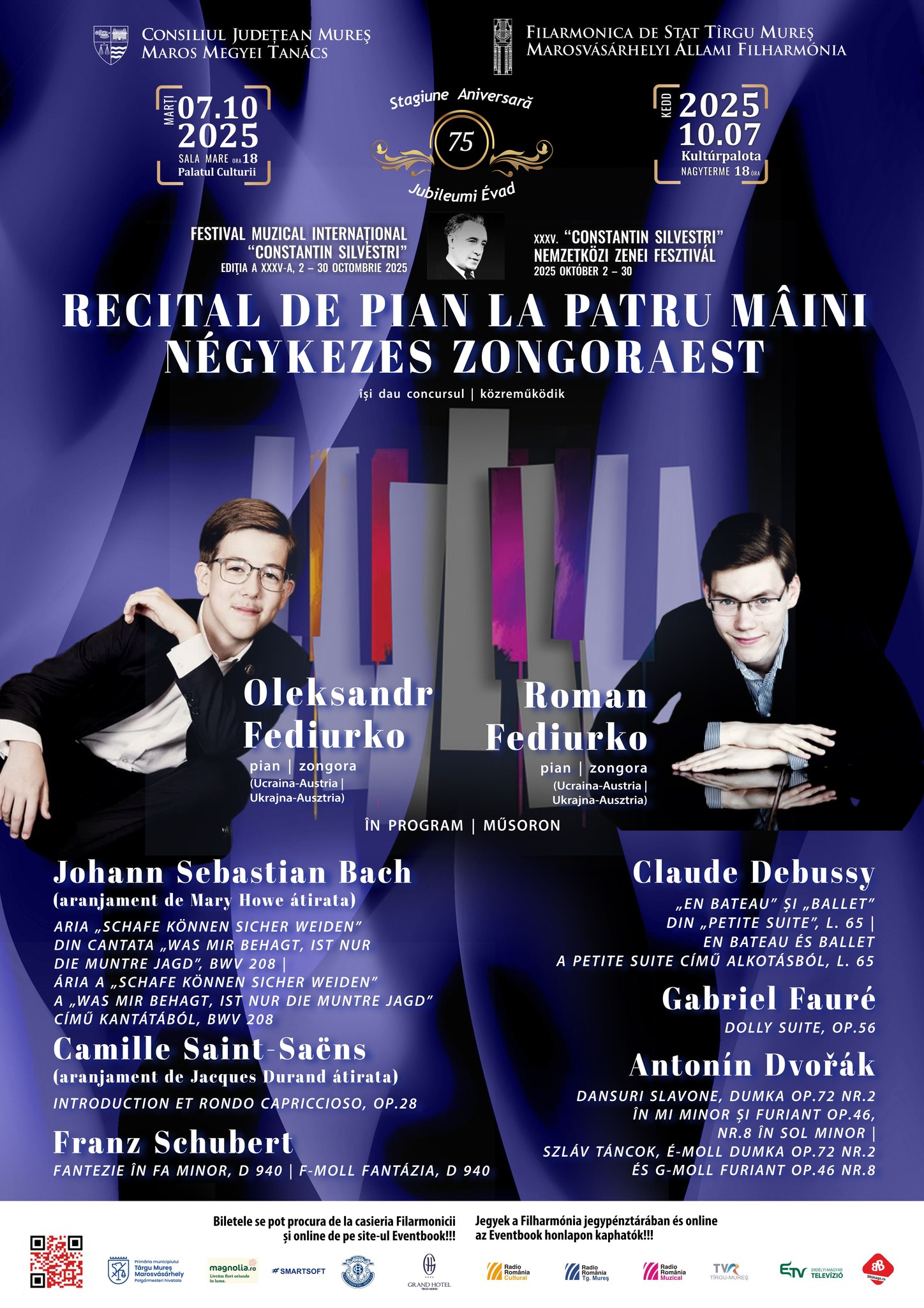 Zongoraest a Kultúrpalotában a 35. Constantin Silvestri Nemzetközi Zenei Fesztivál keretében