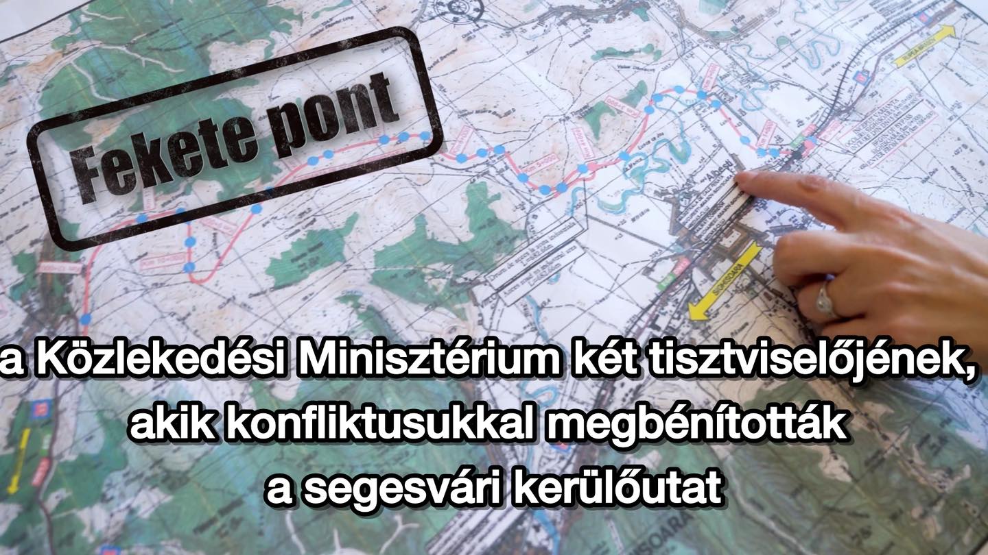 Fekete pont a Közlekedési Minisztérium két tisztviselőjének, akik konfliktusukkal megbénították a segesvári kerülőutat