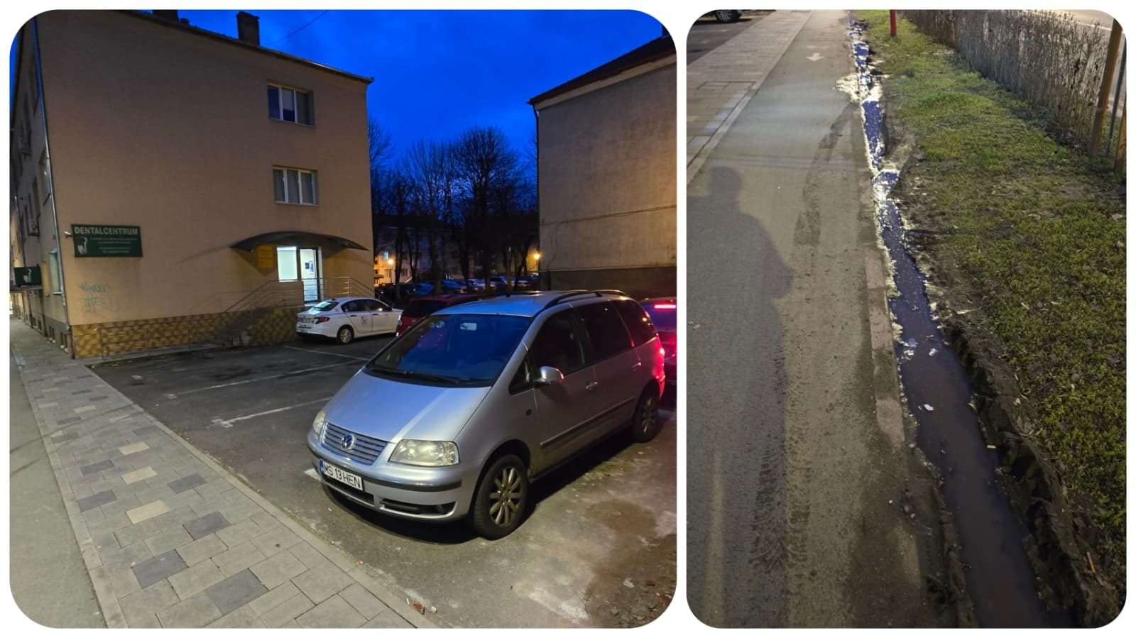 Fekete pont a Dózsa Györgyön lehetetlen parkolásért: a kijelölt sáv hiányában az autósoknak a járdán, a kerékpárúton és a zöldövezeten kell áthaladniuk, hogy visszatérjenek a forgalomba.