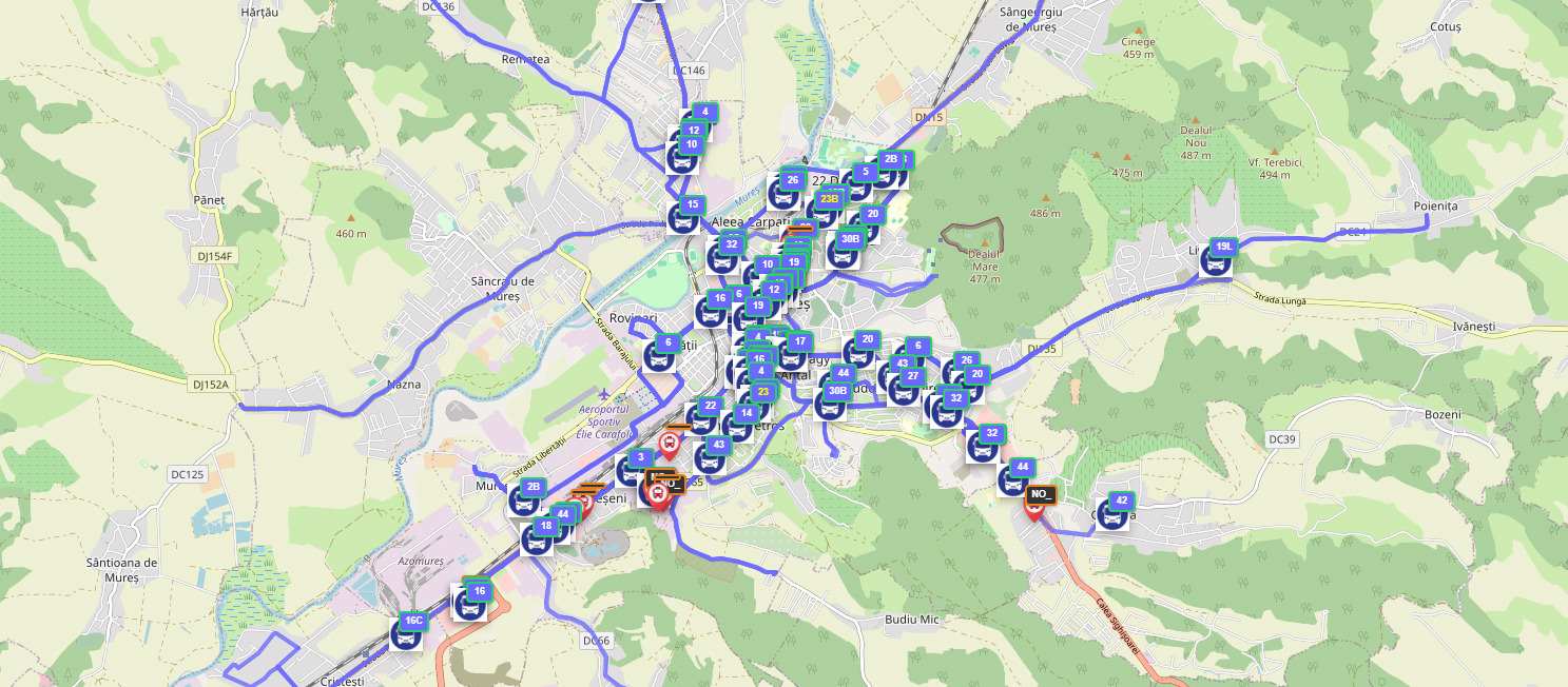 Piros pont jár a Helyi Közszállítási Vállalat informatikusait, akik saját fejlesztésben elkészítették az autóbuszok valós idejű mozgását mutató várostérképet