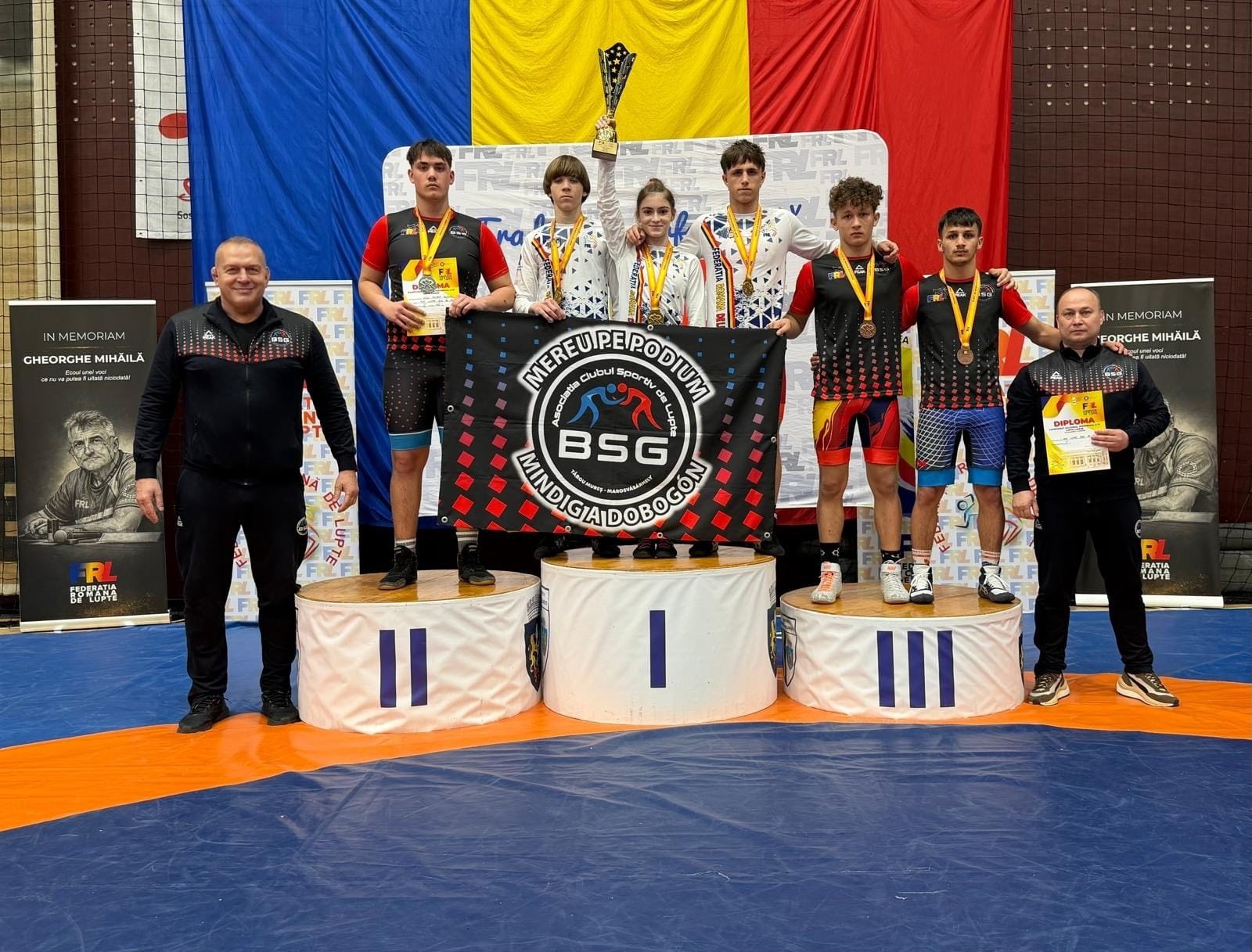 Országos bajnoki címek és dobogós helyek a marosvásárhelyi BSG fiatal birkózóinál