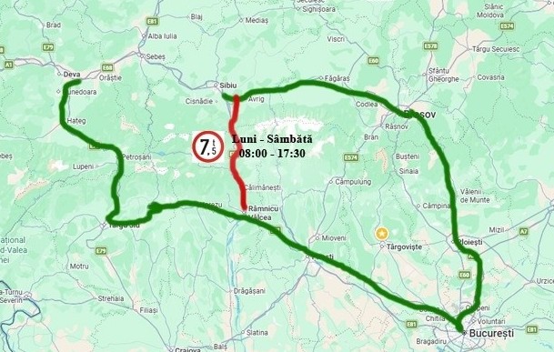 Három hónapig korlátozzák a forgalmat a DN7-en az Olt völgyében