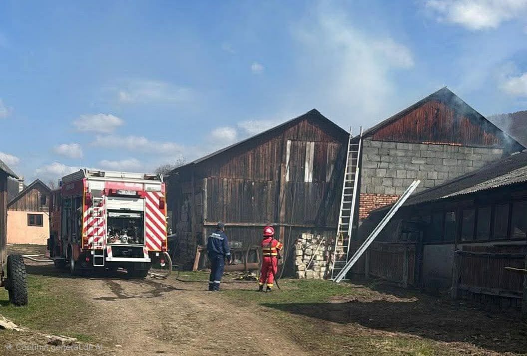 Tűz ütött ki egy szovátai fatelepen