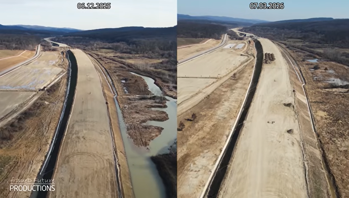 (Videó) A1-es autópálya: hogyan haladt a Marzsina–Holgya szakasz építése az elmúlt 3 hónapban