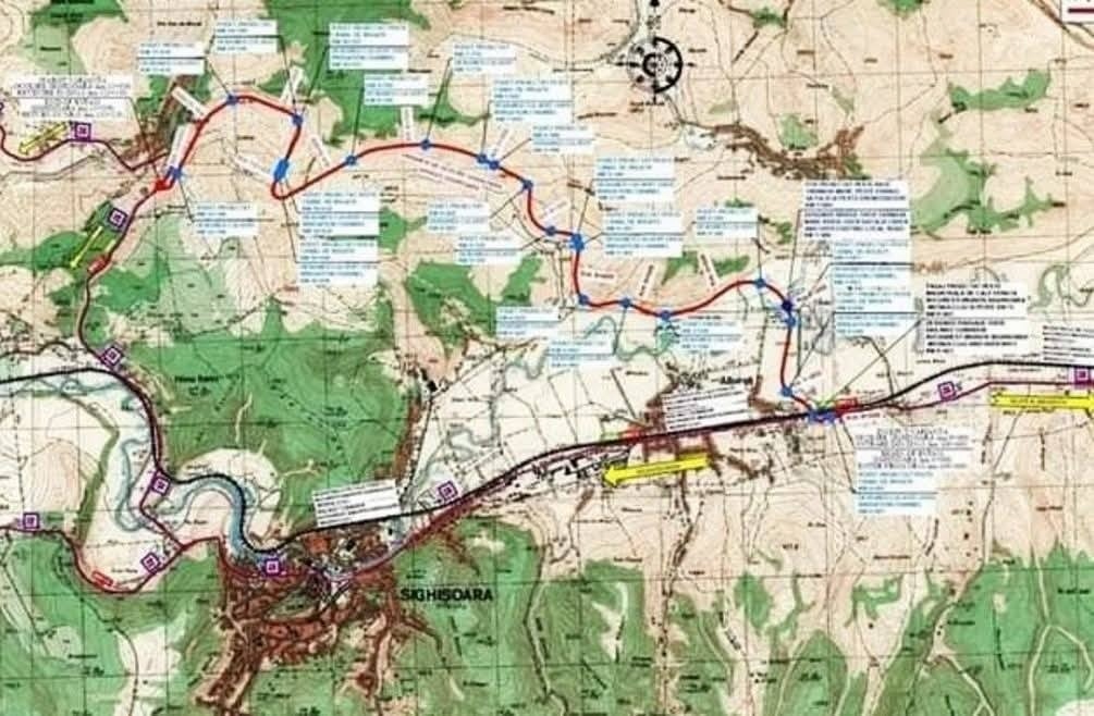 Piros pont a segesvári kerülőút munkálatainak megkezdéséért