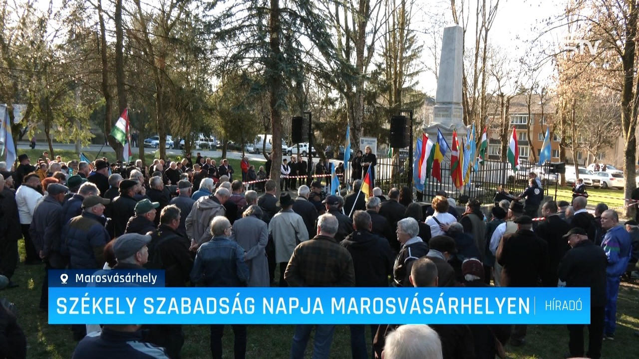 Székely szabadság napja – Több száz tüntető követelt autonómiát a Székelyföldnek Marosvásárhelyen