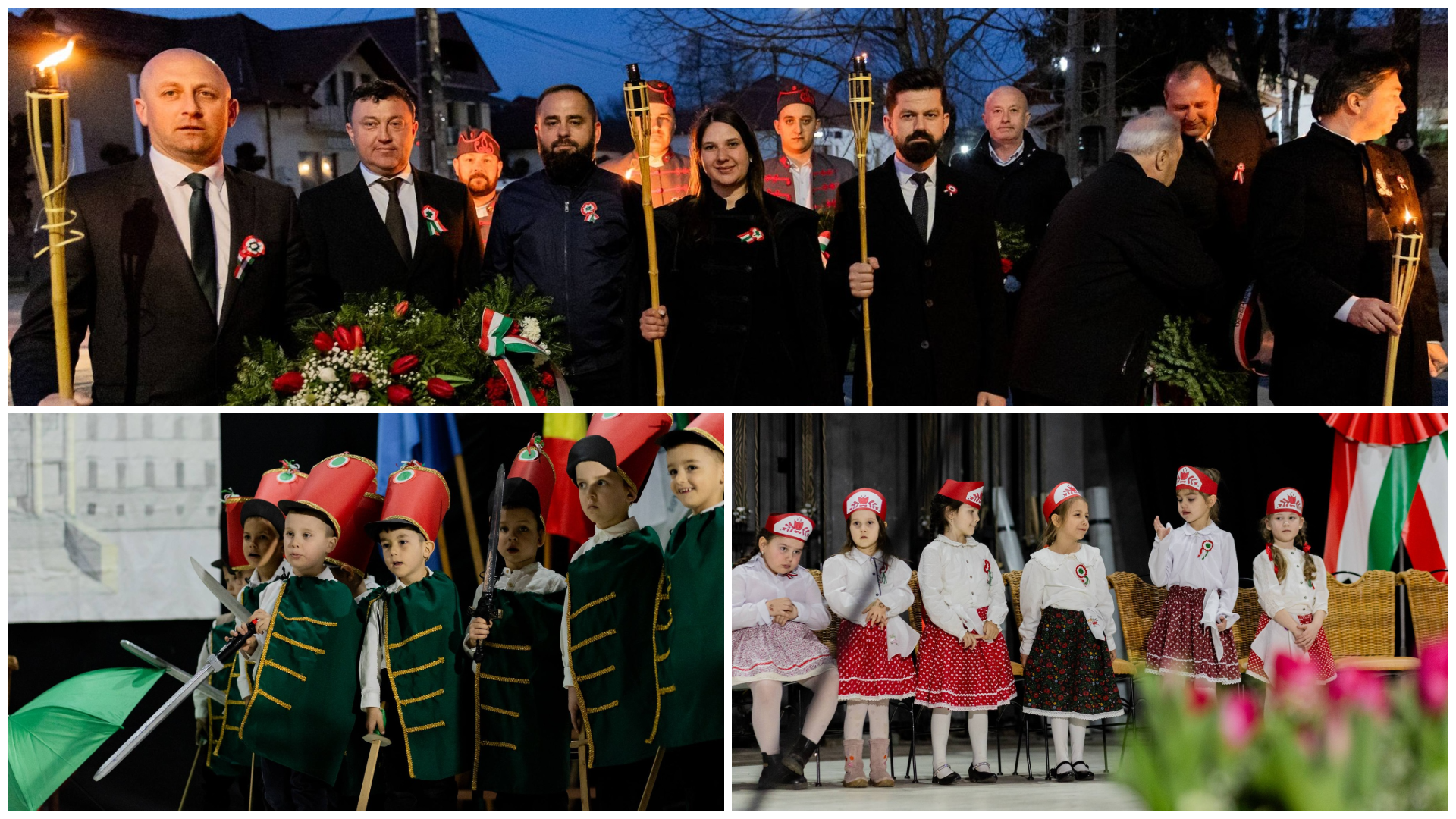 (Fotó) Megemlékezések és fáklyás felvonulás március 15. alkalmából Nyárádszeredában