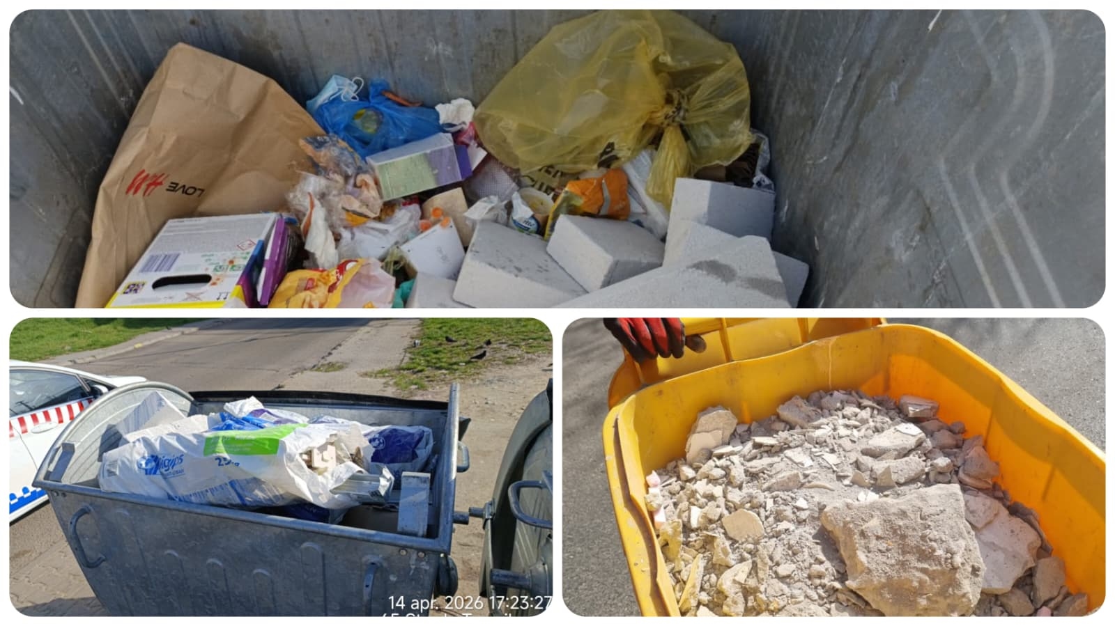 Fekete pont azoknak, akik építési hulladékot a kukákba dobva akadályozzák a szemétszállítást