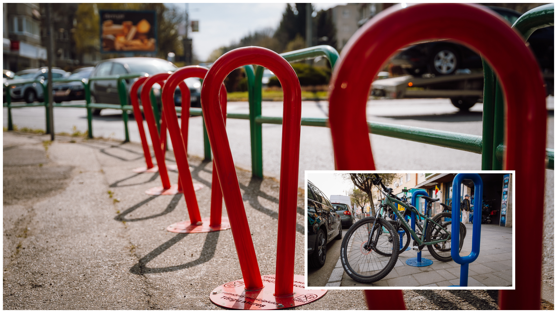 Új kerékpártárolókat helyeznek ki Marosvásárhely több pontján – összesen 74 modern tartó készül