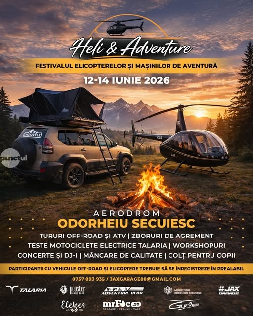 Helikopterek és kalandjárművek lepik el júniusban a Székelyudvarhelyet