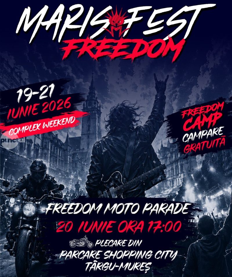 A Maris Freedom Fest visszatér Marosvásárhelyre júniusban. A motoros felvonulás a Shopping City-től indul