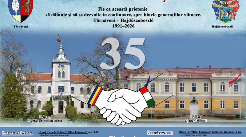 35 éves testvérvárosi kapcsolatot ünnepel Dicsőszentmárton és Hajdúszoboszló