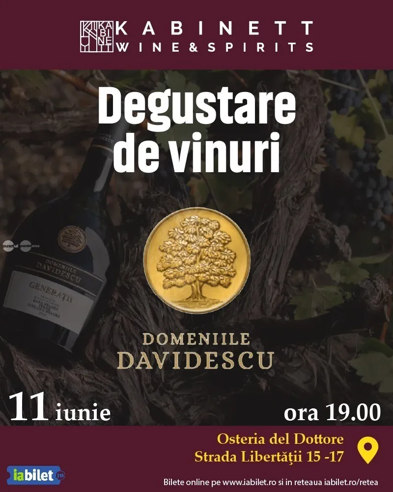 Kabinett-est a Crama Davidescu boraival június 11-én az Osteria del Dottoréban
